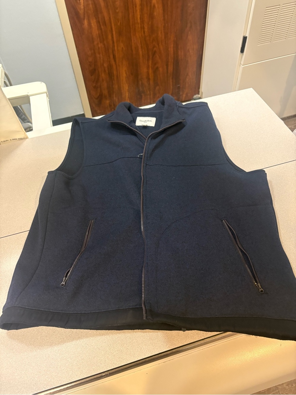 Goodfellow & Co Navy Full-Zip Fleece Vest
